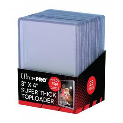 Ultra Pro - 3 x 4 Inch Toploaders Super Thick Clear 25 Pack 75pt