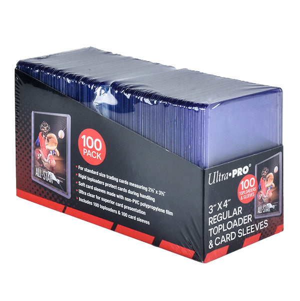 Ultra Pro - 3 x 4 Inch Toploaders & Sleeves 100 Pack